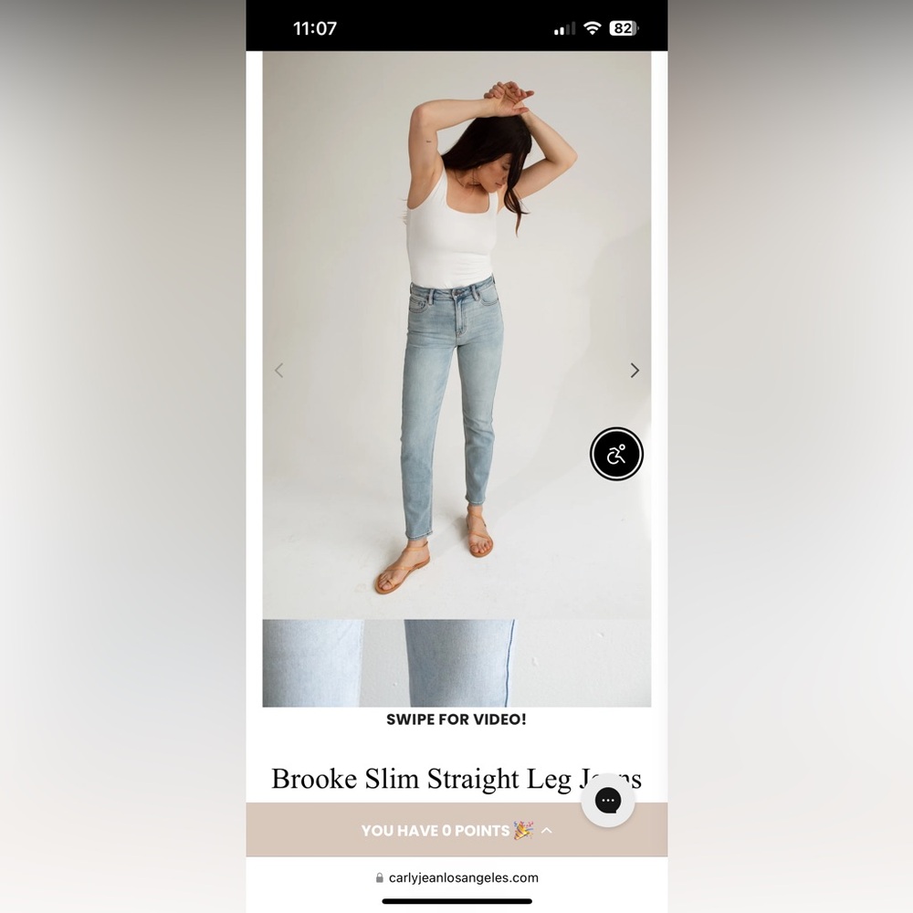 Carly Jean Los Angeles Brooke Slim Straight Jeans